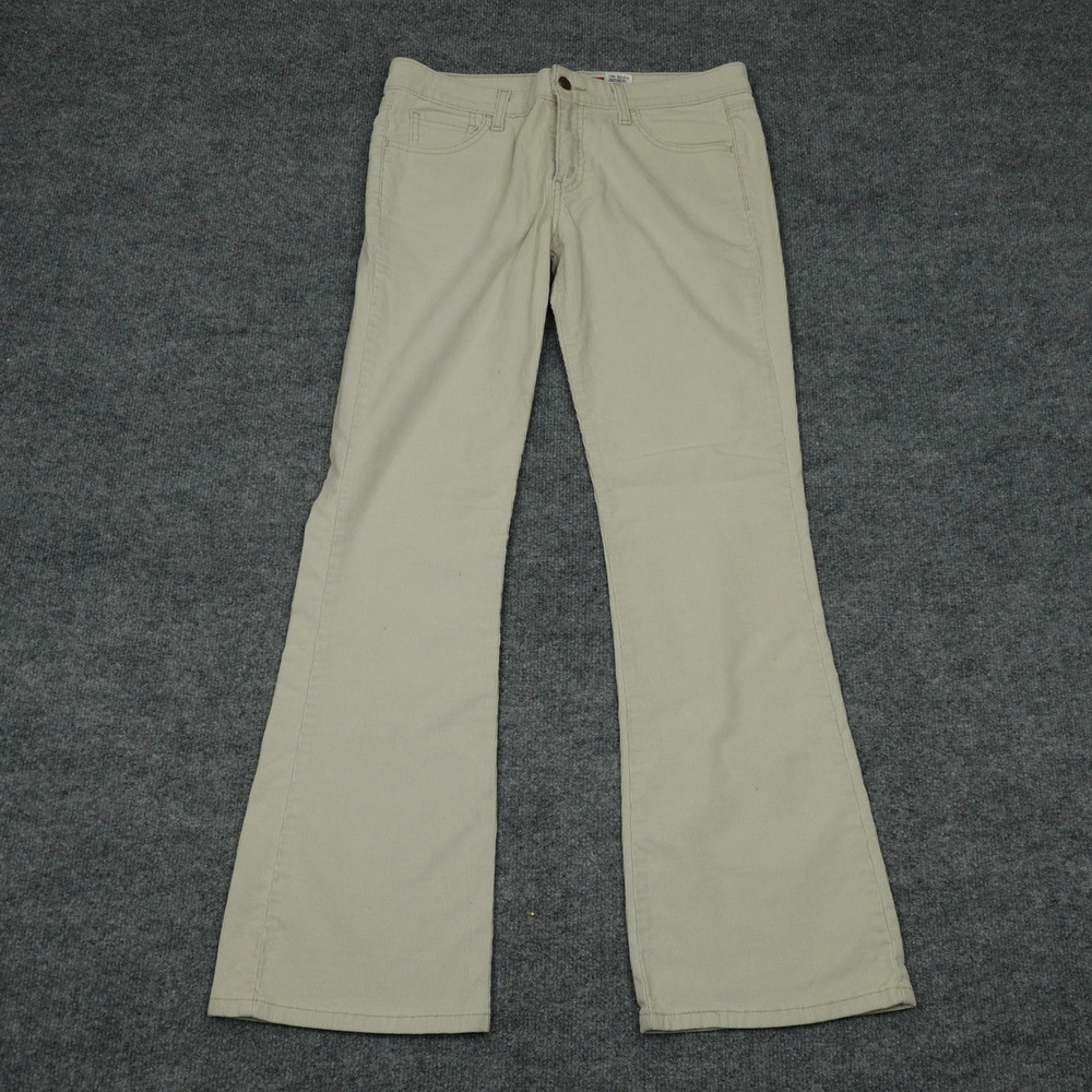 Levi's 518 Jeans Womens 11 JR M Tan Superlow Boot Cut Corduroy Stretch Pants
